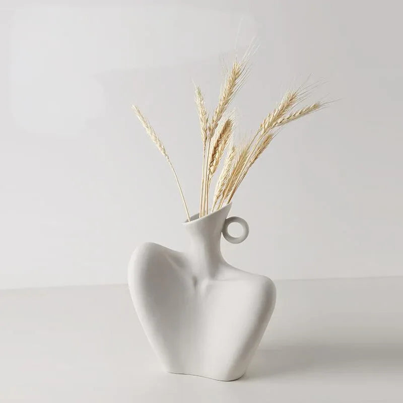 Wabi-Sabi Human Form Vase Set (Black & White) – Artistic Home Decor for Flowers | Other Luxury Styles Available in Store - Mekamart Australia