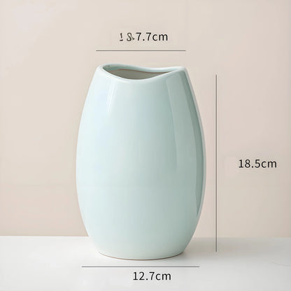 Modern Ceramic Vase Set (3-Piece): Minimalist Home Decor for Living Room Flower Arrangements (Blue) | Other Styles Available in Store - Mekamart Australia