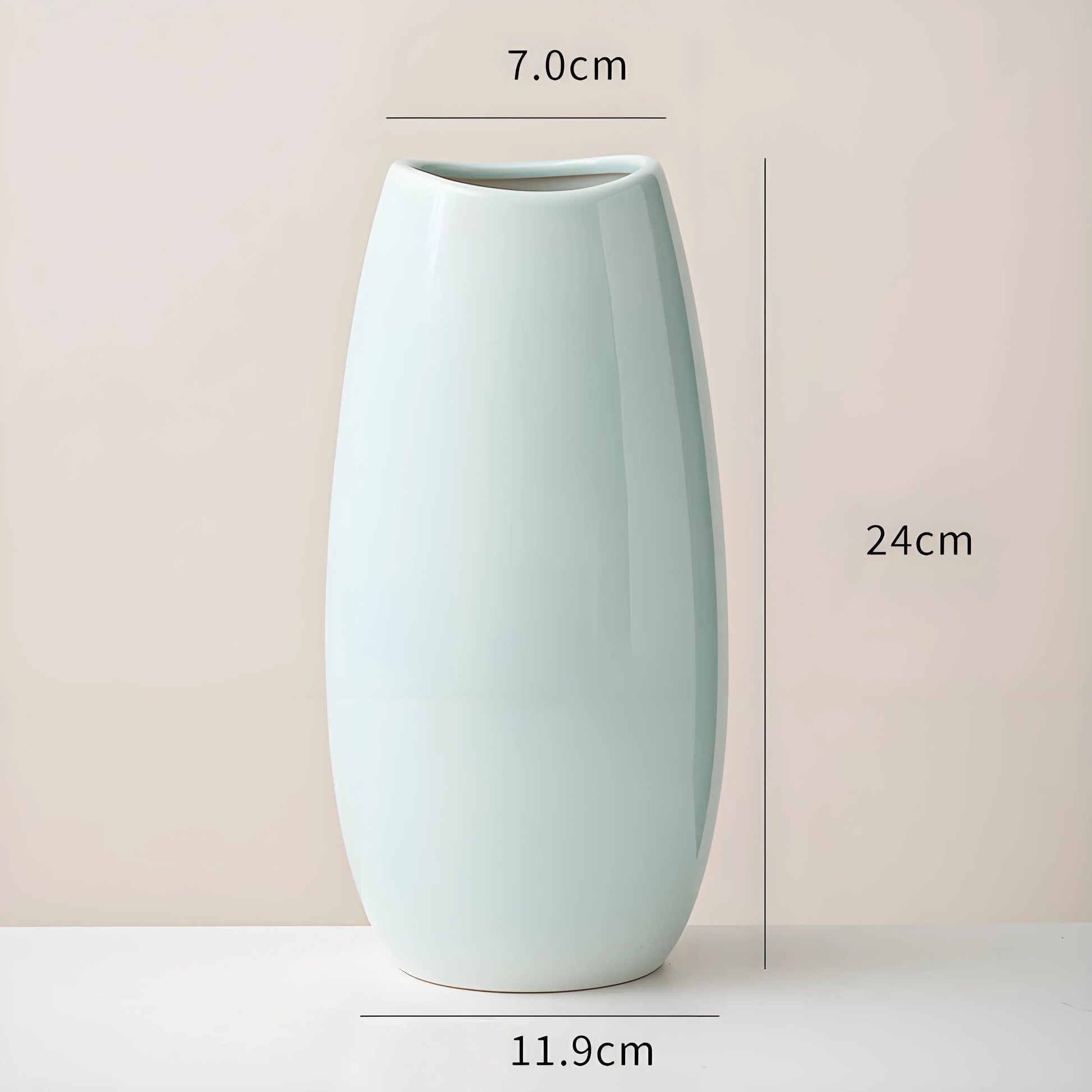 Modern Ceramic Vase Set (3-Piece): Minimalist Home Decor for Living Room Flower Arrangements (Blue) | Other Styles Available in Store - Mekamart Australia