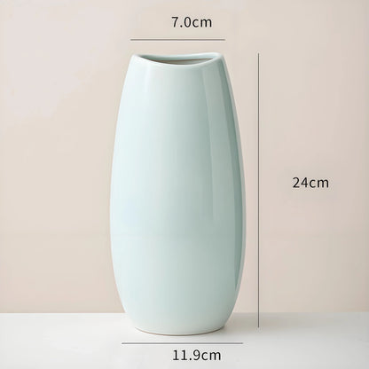Modern Ceramic Vase Set (3-Piece): Minimalist Home Decor for Living Room Flower Arrangements (Blue) | Other Styles Available in Store - Mekamart Australia