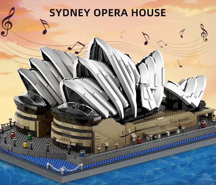Sydney Opera House Mini Building Blocks Model – Iconic Architectural Masterpiece for Home Display, Gifts & Creative Play (White) | Other Architectural Models Available In-Store - Mekamart Australia