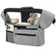 Universal Stroller Organizer with Insulated Cup Holders, Detachable Wristlet & Adjustable Shoulder Strap for Diapers, Bottles & Essentials (Grey)