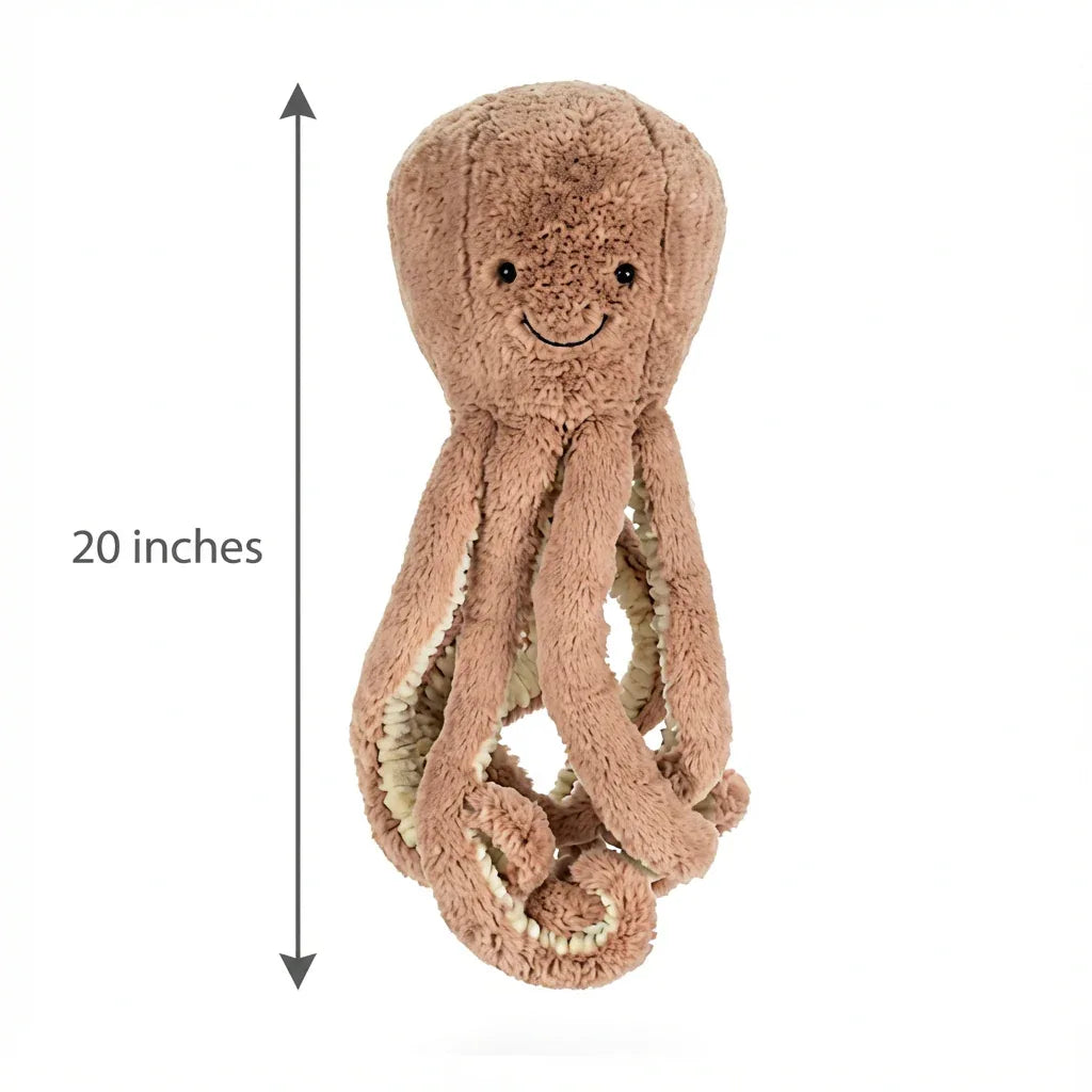 Brown Octopus Plush Toy - Soft Short Plush Stuffed Animal: Perfect Birthday/Christmas/Party Gift for Boys, Girls & Adults - Mekamart Australia
