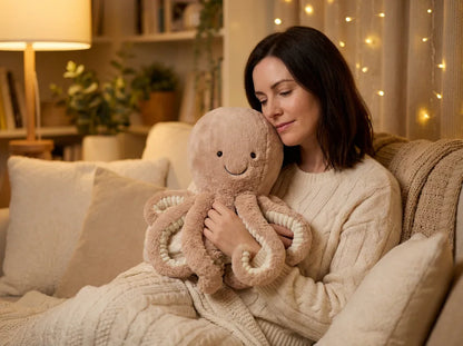 Brown Octopus Plush Toy - Soft Short Plush Stuffed Animal: Perfect Birthday/Christmas/Party Gift for Boys, Girls & Adults - Mekamart Australia