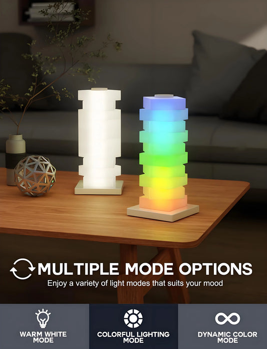 Customizable RGB Cube Lamp: USB-Powered LED Tower Light for Australian Gamerooms, Bedrooms & Room Decor - Mekamart Australia