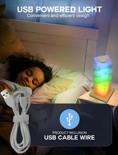 Customizable RGB Cube Lamp: USB-Powered LED Tower Light for Australian Gamerooms, Bedrooms & Room Decor - Mekamart Australia