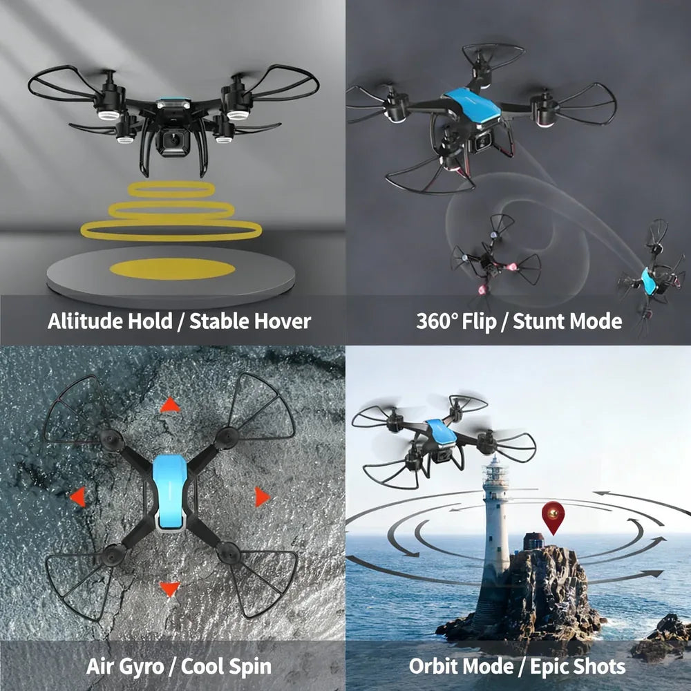 Christmas gift Fierce DIY 4K Camera Drone: Build & Fly Your Own Stunt Quadcopter for Thrilling Aerial Adventures - Mekamart Australia