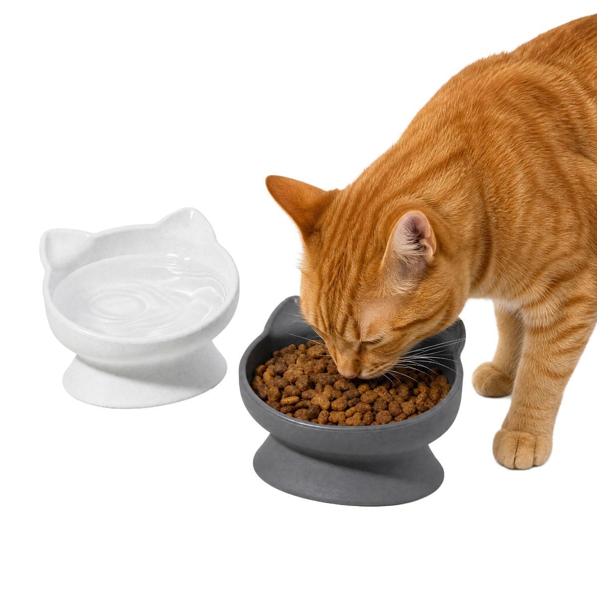 Cat Bowls Cat-Shaped Bowls Cat Feeding Cat Supplies High-Quality Cat Bowls