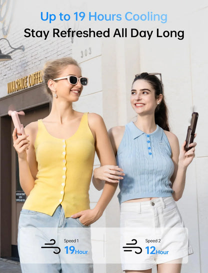 Handheld Mini Fan (Brown), 3-in-1 USB Rechargeable Portable Fan with Power Bank & Flashlight, Pocket Design for Travel & Summer - Mekamart Australia