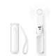 Handheld Mini Fan (White), 3-in-1 USB Rechargeable Portable Fan with Power Bank & Flashlight, Pocket Design for Travel & Summer - Mekamart Australia