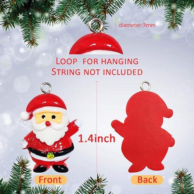 30pcs Mini Christmas Ornaments for Mini Tree Decorations Small Christmas Ornaments Resin Miniatures for Craft Christmas Decor - Mekamart Australia