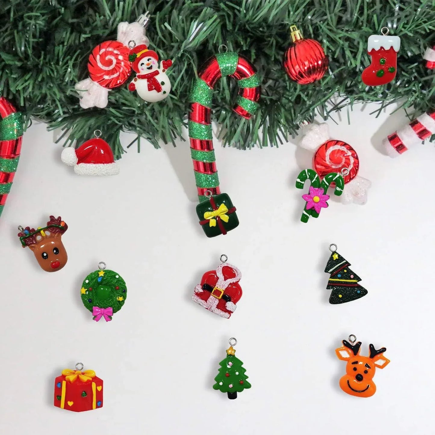 30pcs Mini Christmas Ornaments for Mini Tree Decorations Small Christmas Ornaments Resin Miniatures for Craft Christmas Decor - Mekamart Australia