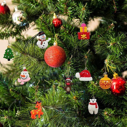 30pcs Mini Christmas Ornaments for Mini Tree Decorations Small Christmas Ornaments Resin Miniatures for Craft Christmas Decor - Mekamart Australia