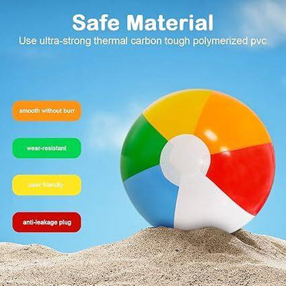 12'' Beach Ball for Kids: 14 Pack Beach Balls Bulk Inflatable Pool - Beach Balls Bulk Hawaiian Tropical Theme Christmas Party Decorations Favors Supplies - Mekamart Australia