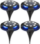4-Pack Solar Ground Lights: 8-LED Outdoor Garden Pathway Lights with IP65 Waterproof for Lawn, Patio & Landscape - Mekamart Australia