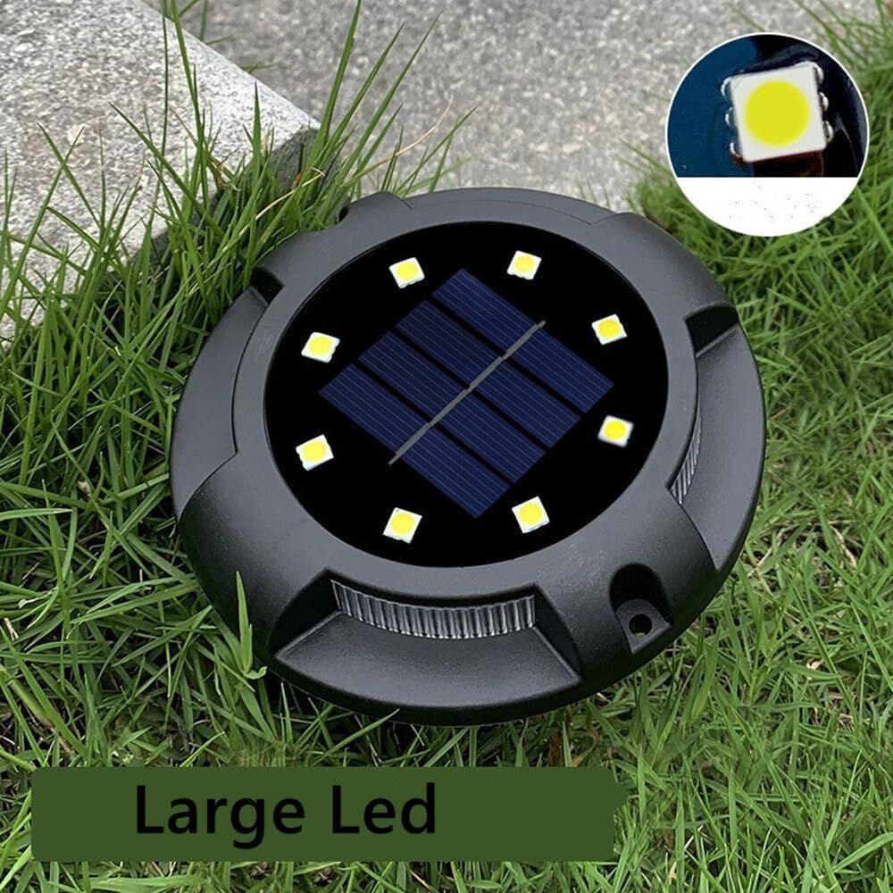 4-Pack Solar Ground Lights: 8-LED Outdoor Garden Pathway Lights with IP65 Waterproof for Lawn, Patio & Landscape - Mekamart Australia
