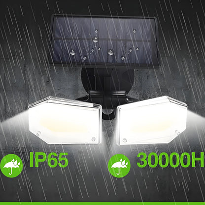 2-Pack Solar Motion Sensor Wall Lights: Double-Head Adjustable Cob LED Outdoor Lights for Garden, Patio & Pathway - Mekamart Australia