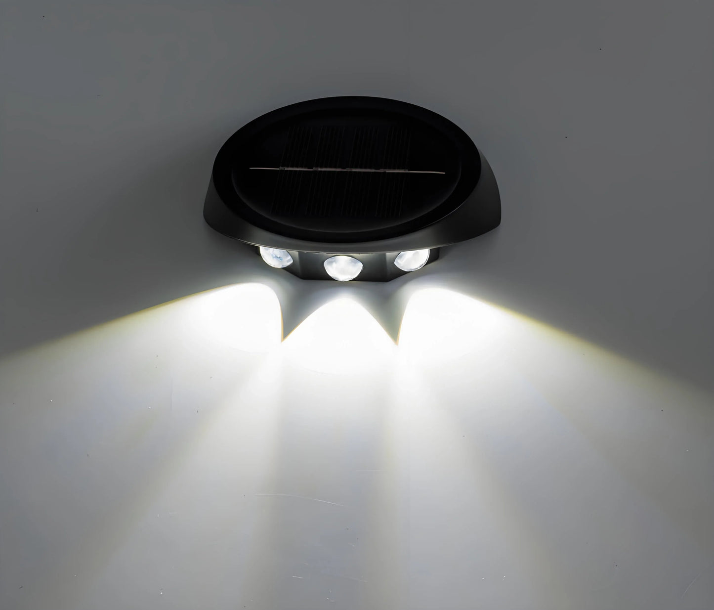 Solar Outdoor Wall Lights (4-Pack): IP44 Waterproof LED Sconces for Garden, Patio & Pathway Lighting（white light） - Mekamart Australia