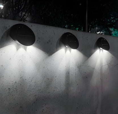 Solar Outdoor Wall Lights (4-Pack): IP44 Waterproof LED Sconces for Garden, Patio & Pathway Lighting（white light） - Mekamart Australia