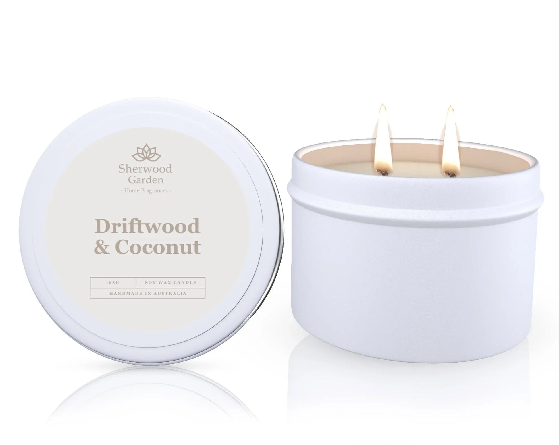 Driftwood & Coconut Soy Candle Tin 165g - Mekamart Australia