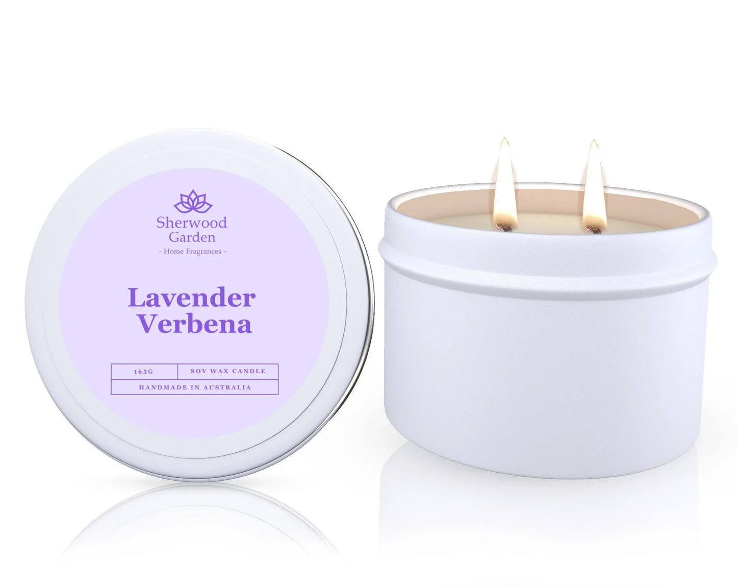 Lavender Verbena Soy Candle Tin 165g - Mekamart Australia