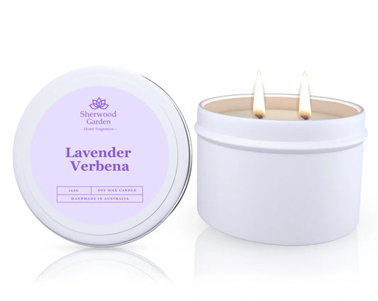 Lavender Verbena Soy Candle Tin 165g - Mekamart Australia