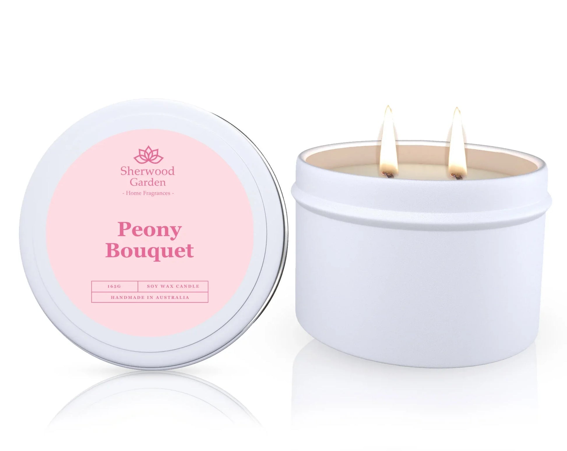 Peony Bouquet Soy Candle Tin 165g - Mekamart Australia