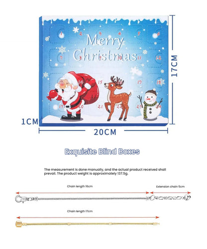Christmas DIY Jewelry & Craft Advent Calendar(M-14-Snowman Version,20*17*1.1) - Mekamart Australia