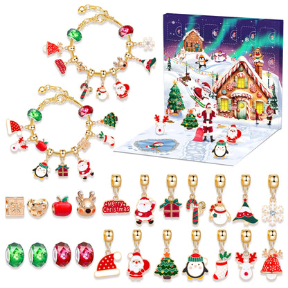 Christmas DIY Jewelry & Craft Advent Calendar(M-23,20*17*1.3cm) - Mekamart Australia