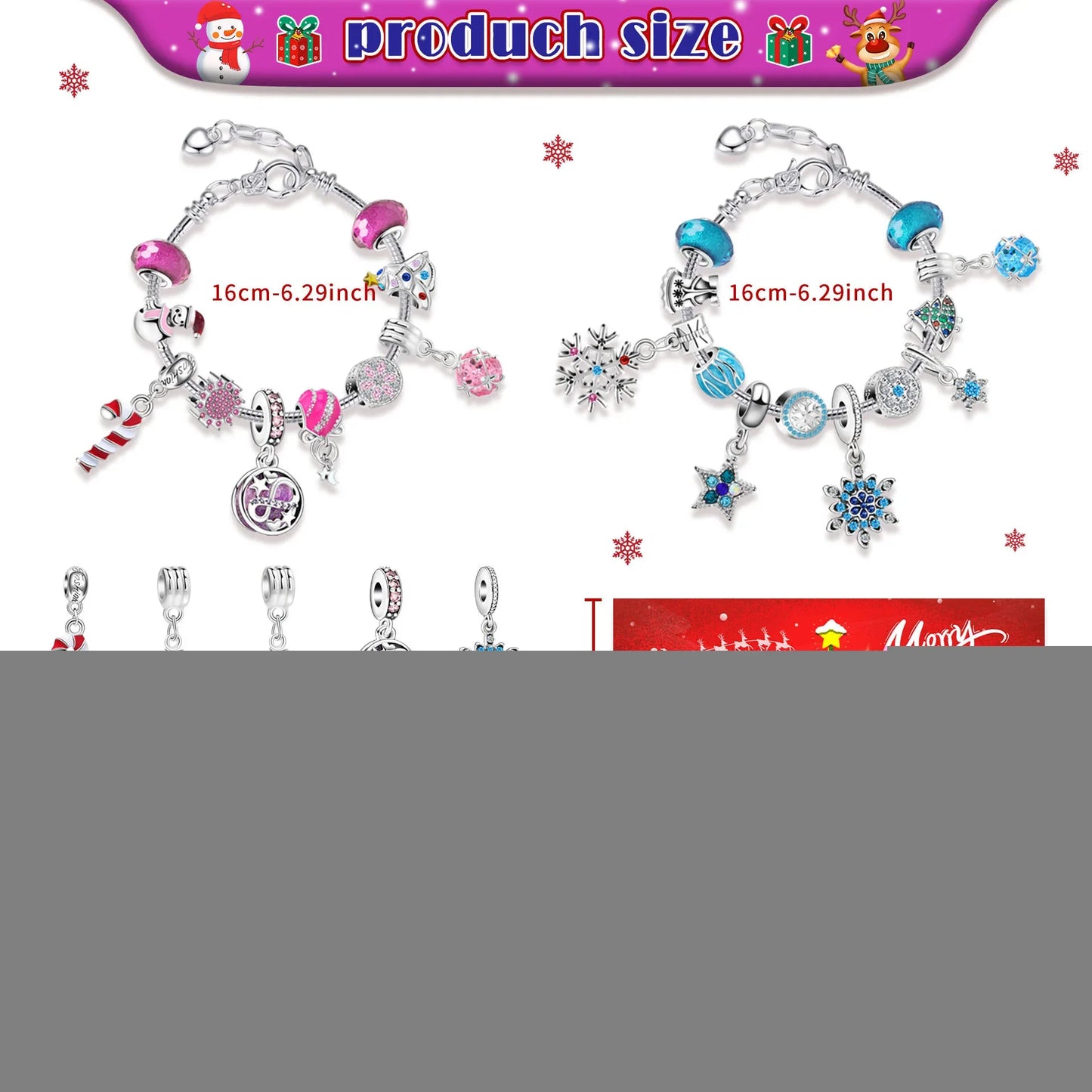 Christmas DIY Jewelry & Craft Advent Calendar(M-27,20*17*1.3cm) - Mekamart Australia