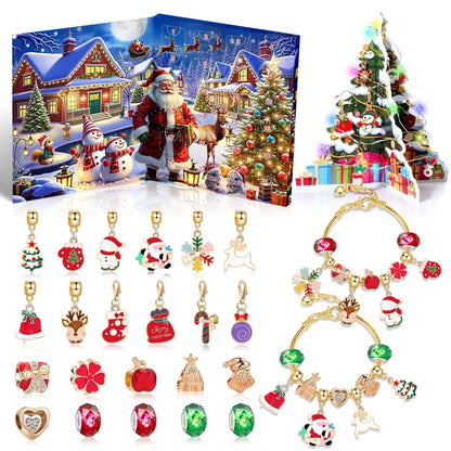 Christmas DIY Jewelry & Craft Advent Calendar(M-30,20*17*1.3cm) - Mekamart Australia