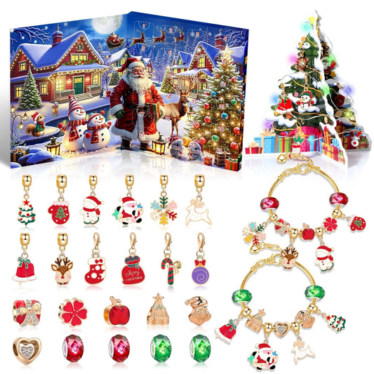 Christmas DIY Jewelry & Craft Advent Calendar(M-30,20*17*1.3cm) - Mekamart Australia