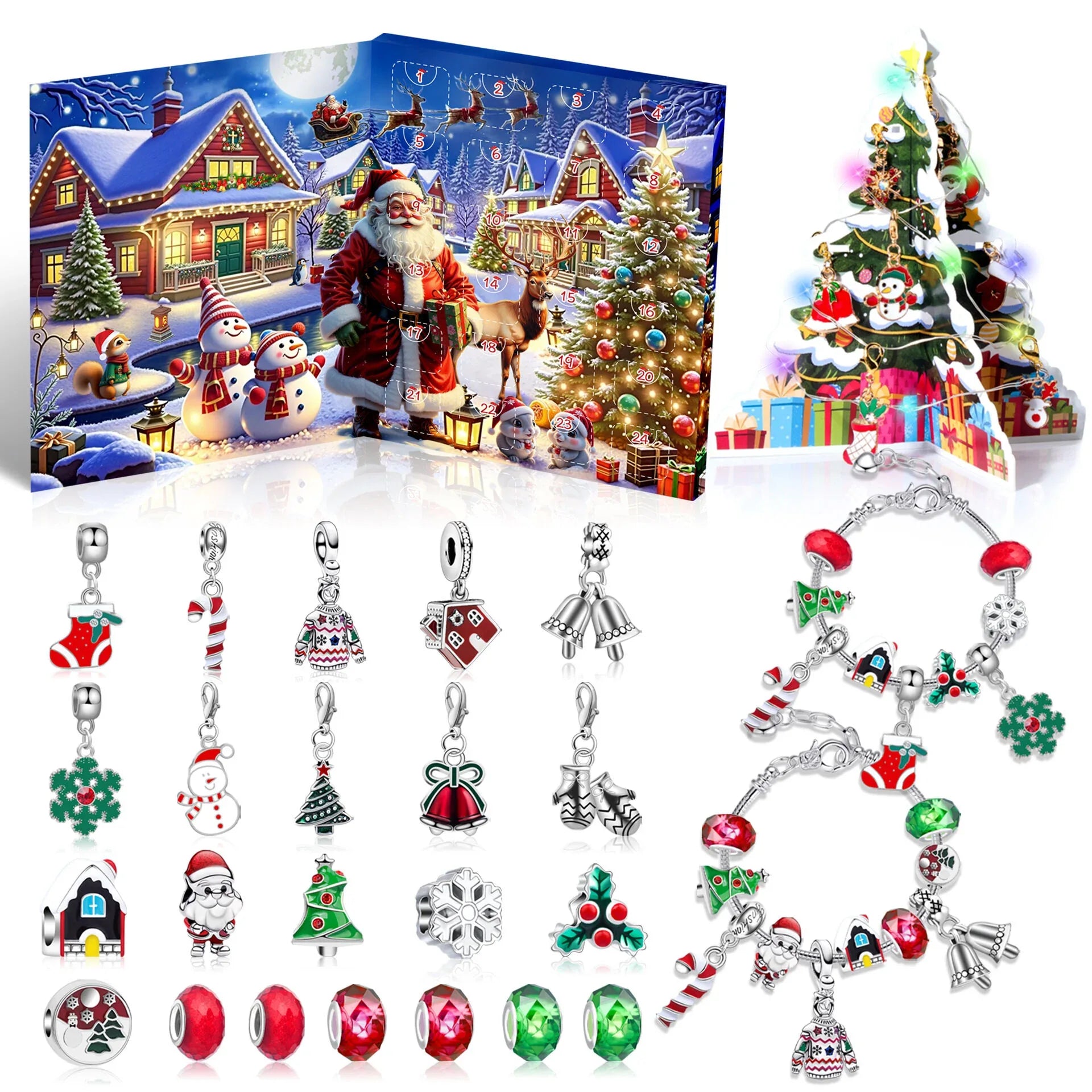 Christmas DIY Jewelry & Craft Advent Calendar(M-31,20*17*1.3cm) - Mekamart Australia