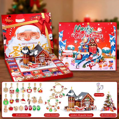 Christmas DIY Jewelry & Craft Advent Calendar(-planes-3D-Puzzle,33*27.5*2cm) - Mekamart Australia