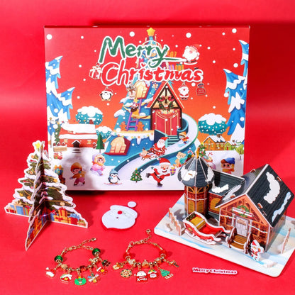 Christmas DIY Jewelry & Craft Advent Calendar(-planes-3D-Puzzle,33*27.5*2cm) - Mekamart Australia