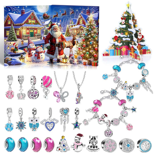 Christmas DIY Jewelry & Craft Advent Calendar(YD-02,20*17*1.3cm) - Mekamart Australia
