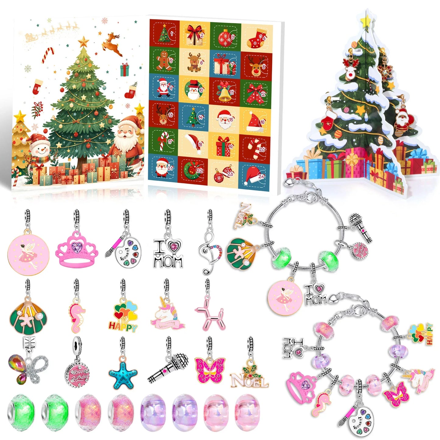 Christmas DIY Jewelry & Craft Advent Calendar(
YD-05&upgraded version,20*17*1.3cm) - Mekamart Australia