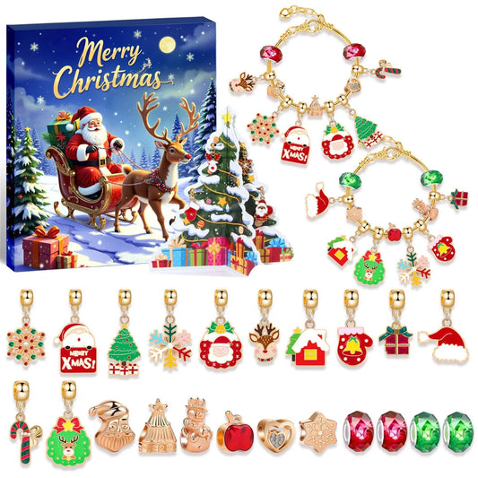 Christmas DIY Jewelry & Craft Advent Calendar(
YD-08,20*17*1.3cm) - Mekamart Australia