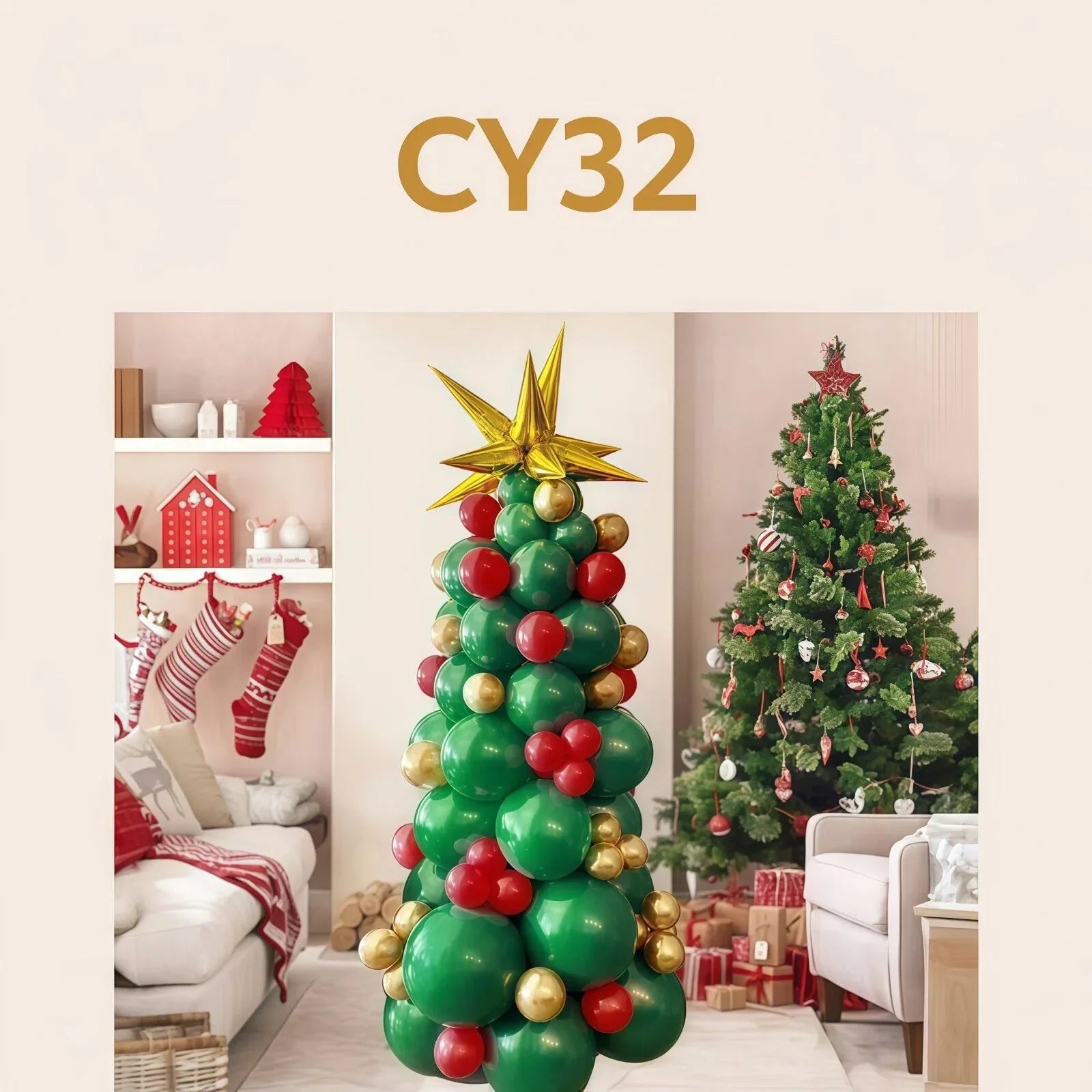 Christmas Balloon Combo: 123PCS Arch + Tree Sets (Snowman/Star Foil) - Mekamart Australia