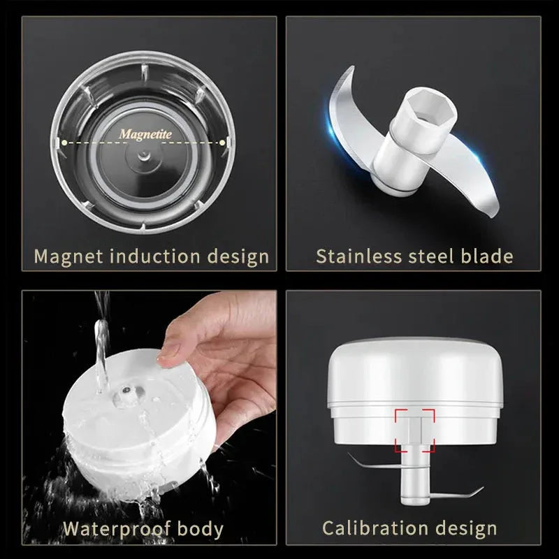NNEOBA Mini Electric Meat Grinder and Garlic Crusher - Mekamart Australia