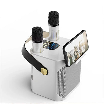 High Power Karaoke Bluetooth Speaker With Dual Microphone