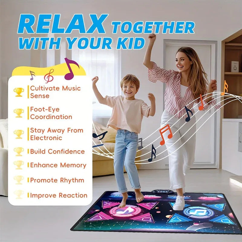Double Dance Mat Music Light Exercise Toy - Mekamart Australia