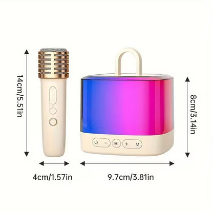Mini Karaoke Machine with Wireless Microphones
