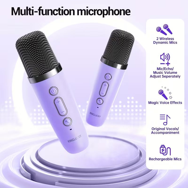 Wireless Mini Karaoke Machine with Microphones