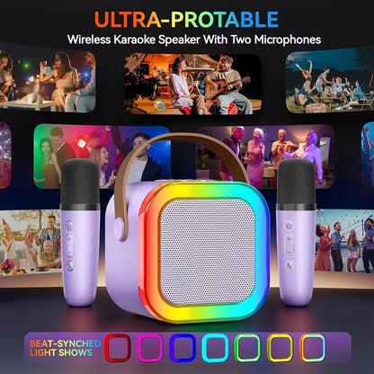 Wireless Mini Karaoke Machine with Microphones