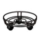 Movable Iron Potted Plant Stand for Home Garden Decoration-Black - Mekamart Australia