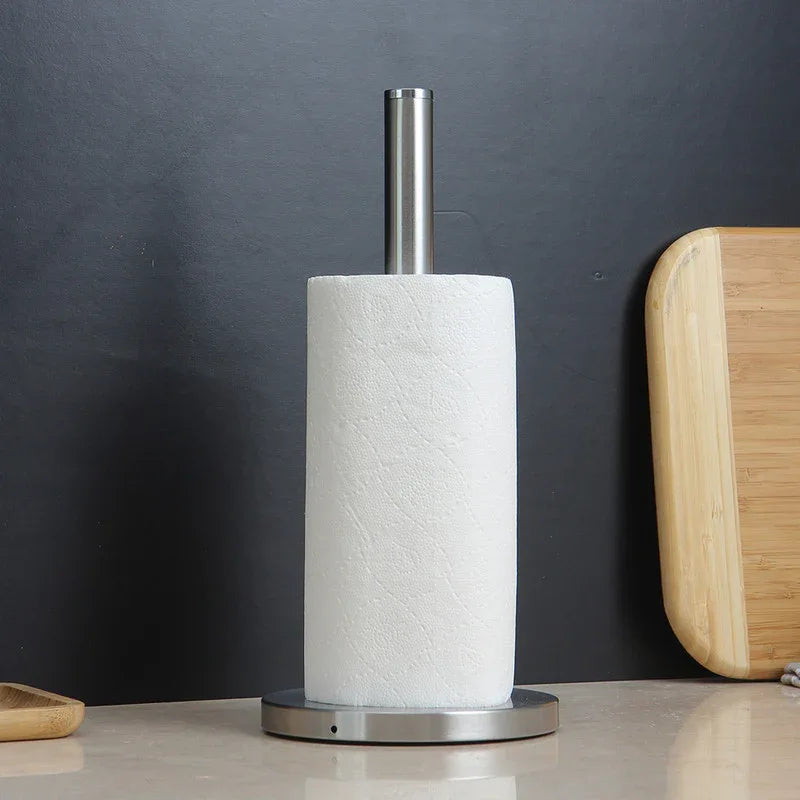 Stainless Steel Paper Towel Holder for Kitchen Countertop Cling Film Storage Rack-Silver
﻿ - Mekamart Australia