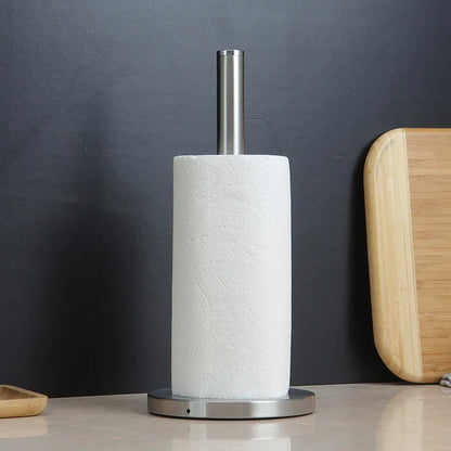 Stainless Steel Paper Towel Holder for Kitchen Countertop Cling Film Storage Rack-Silver
﻿ - Mekamart Australia