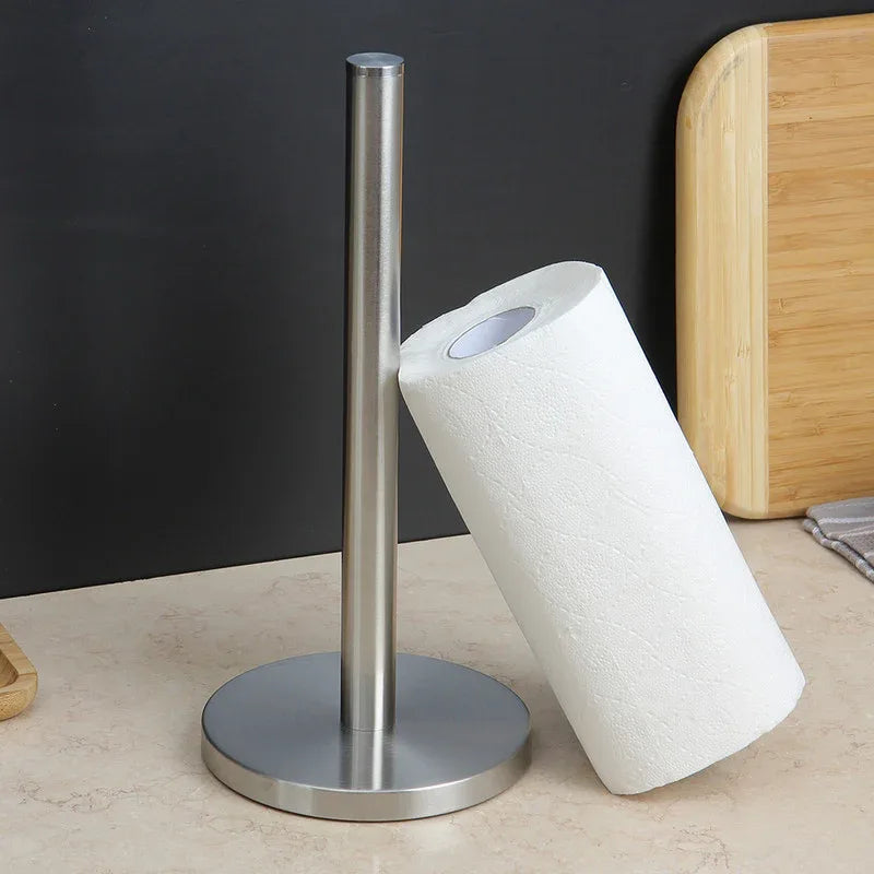 Stainless Steel Paper Towel Holder for Kitchen Countertop Cling Film Storage Rack-Silver
﻿ - Mekamart Australia
