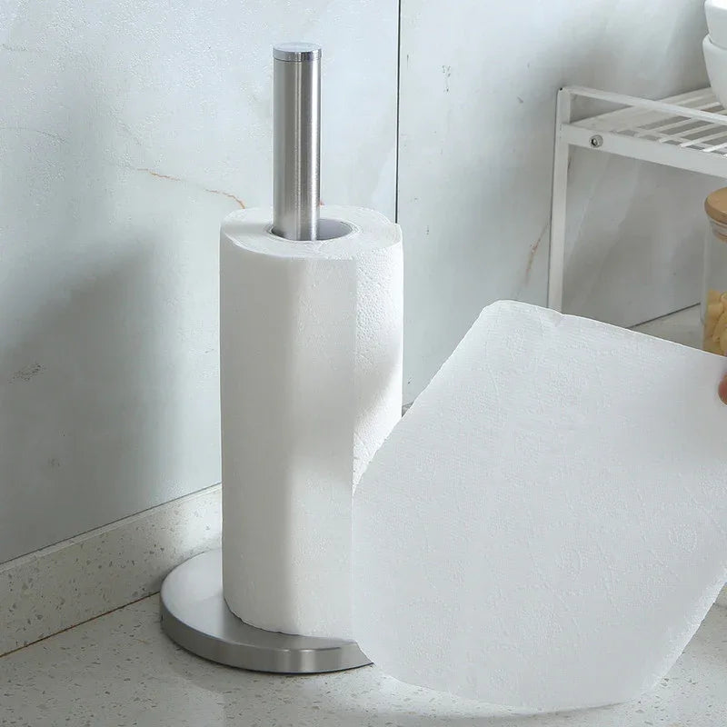 Stainless Steel Paper Towel Holder for Kitchen Countertop Cling Film Storage Rack-Silver
﻿ - Mekamart Australia